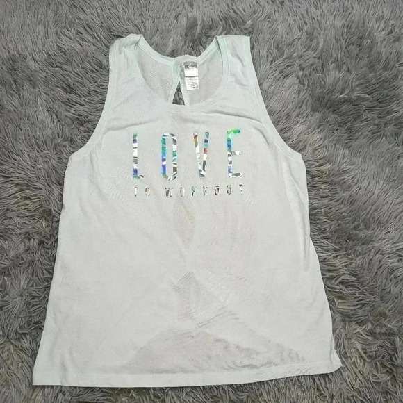 Victoria Sport women's light blue size small sleeveless workout tank - Picture 1 of 8
